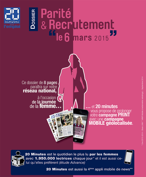 E-mailing 20 Minutes sur la parit