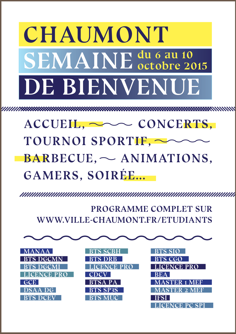 Affiche - Semaine des tudiants - Chaumont