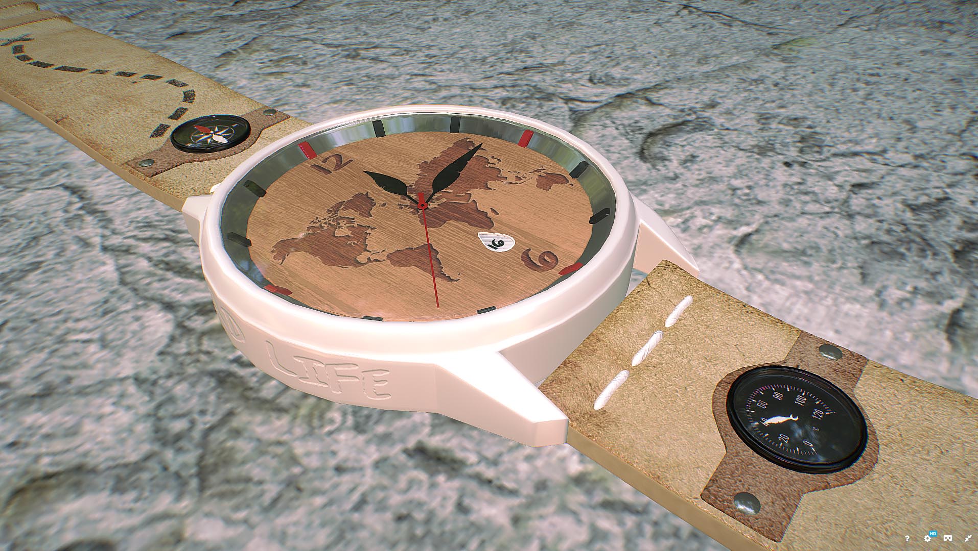 Montre 3D / temps rel