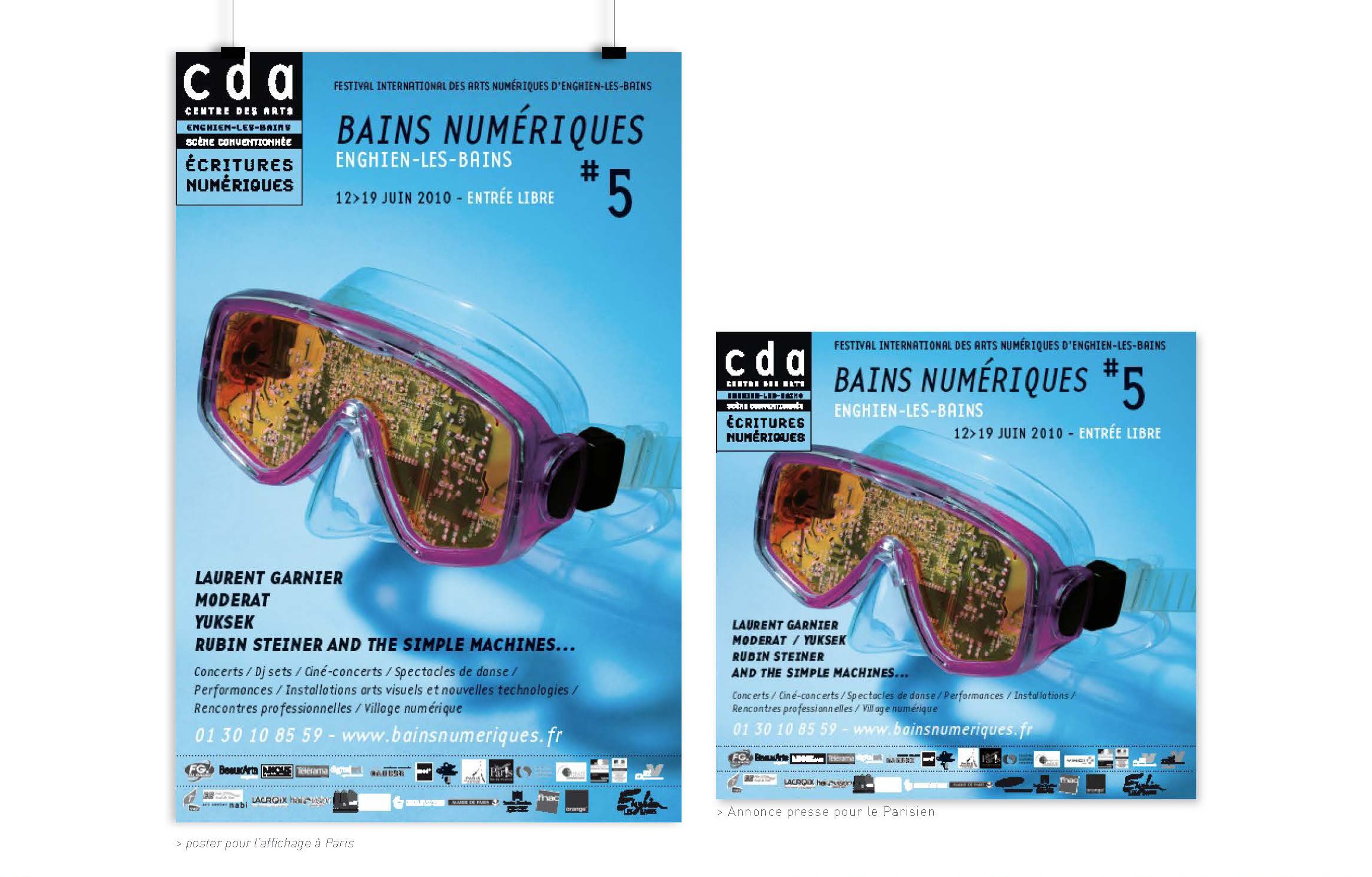 Bains Numriques / CENTRES DES ARTS - ENGHIEN-LES-BAINS  / print design