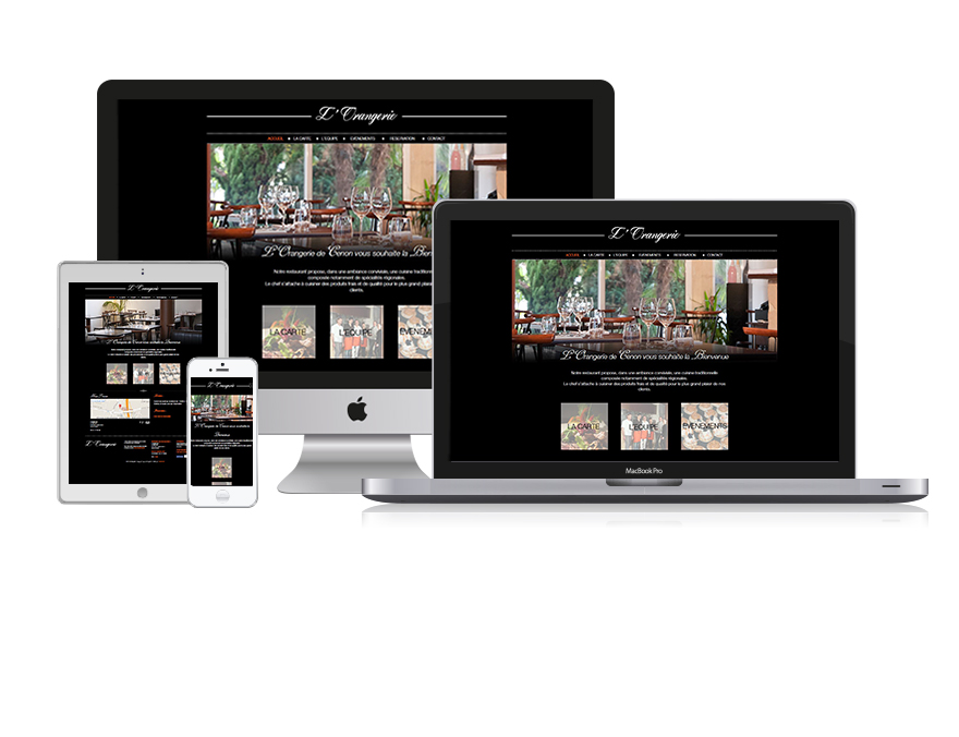 Web Design et photographies raliss pour L'Orangerie de Cenon