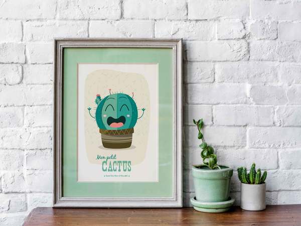 Affiche dcorative cactus