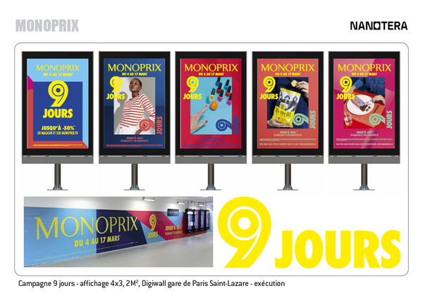 9 JOURS MONOPRIX - AFFICHAGE