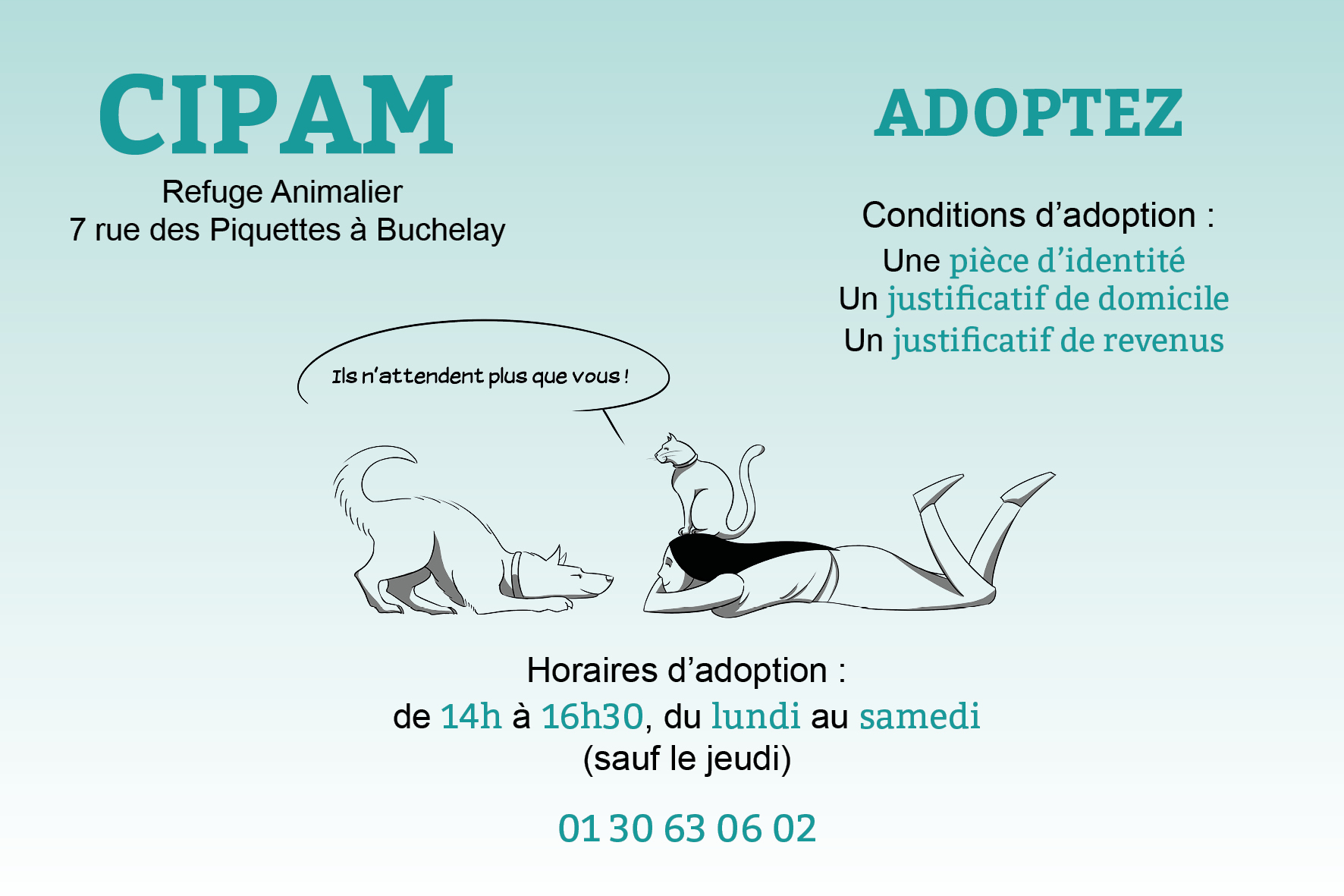 Flyer pour le refuge CIPAM