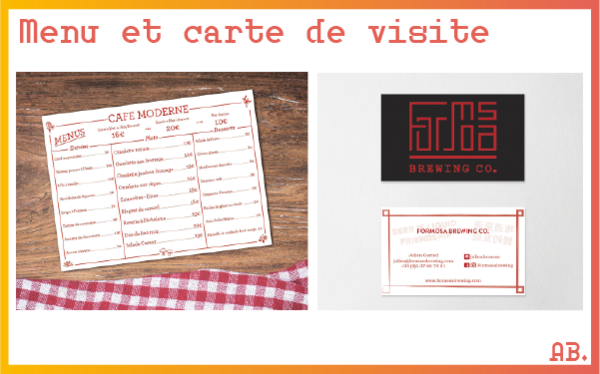 MENU ET CARTE DE VISITE