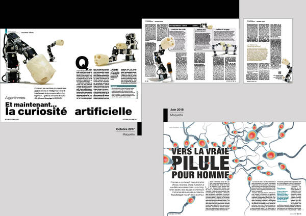 Maquette de pages de Science & Vie