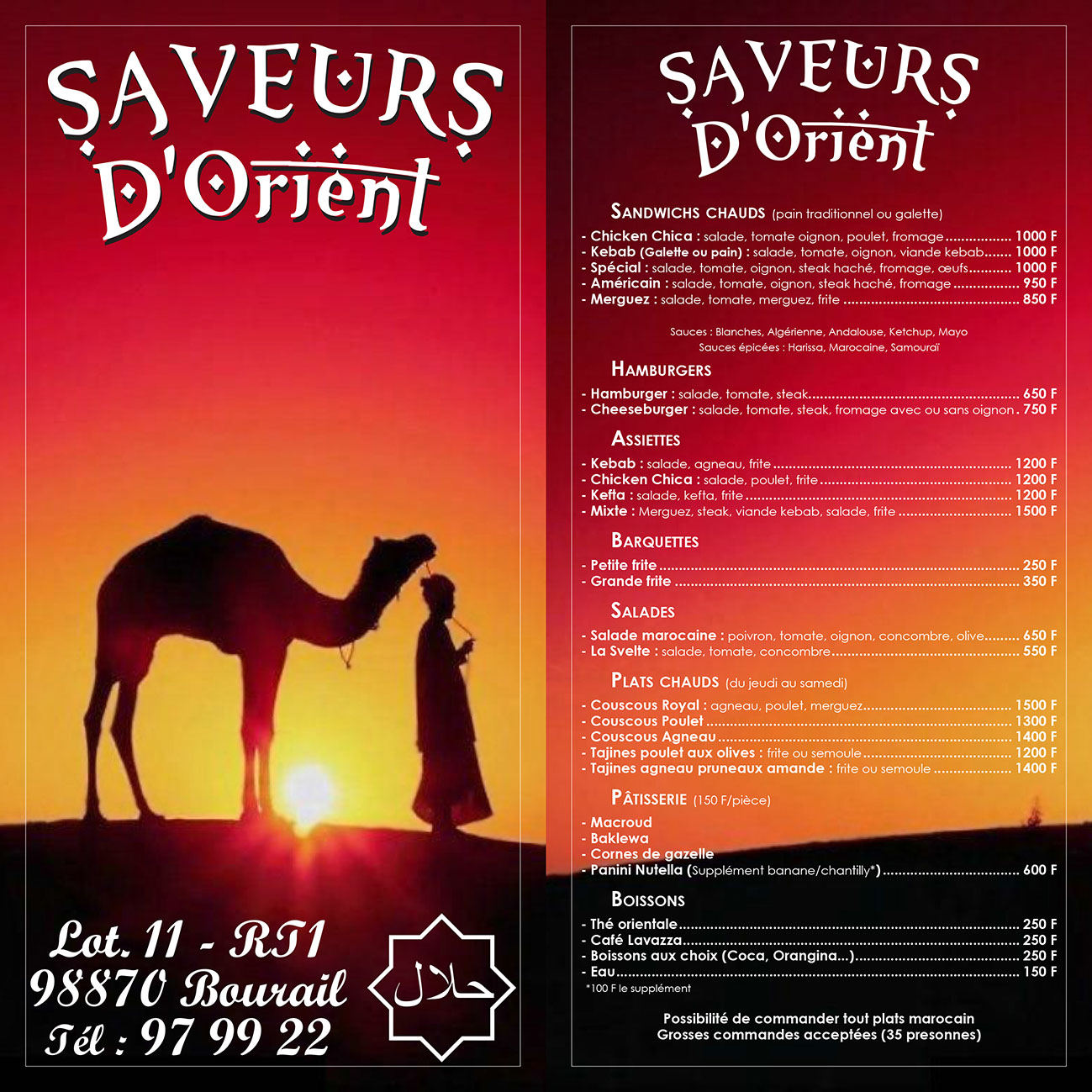 Flyer Saveurs d'Orient