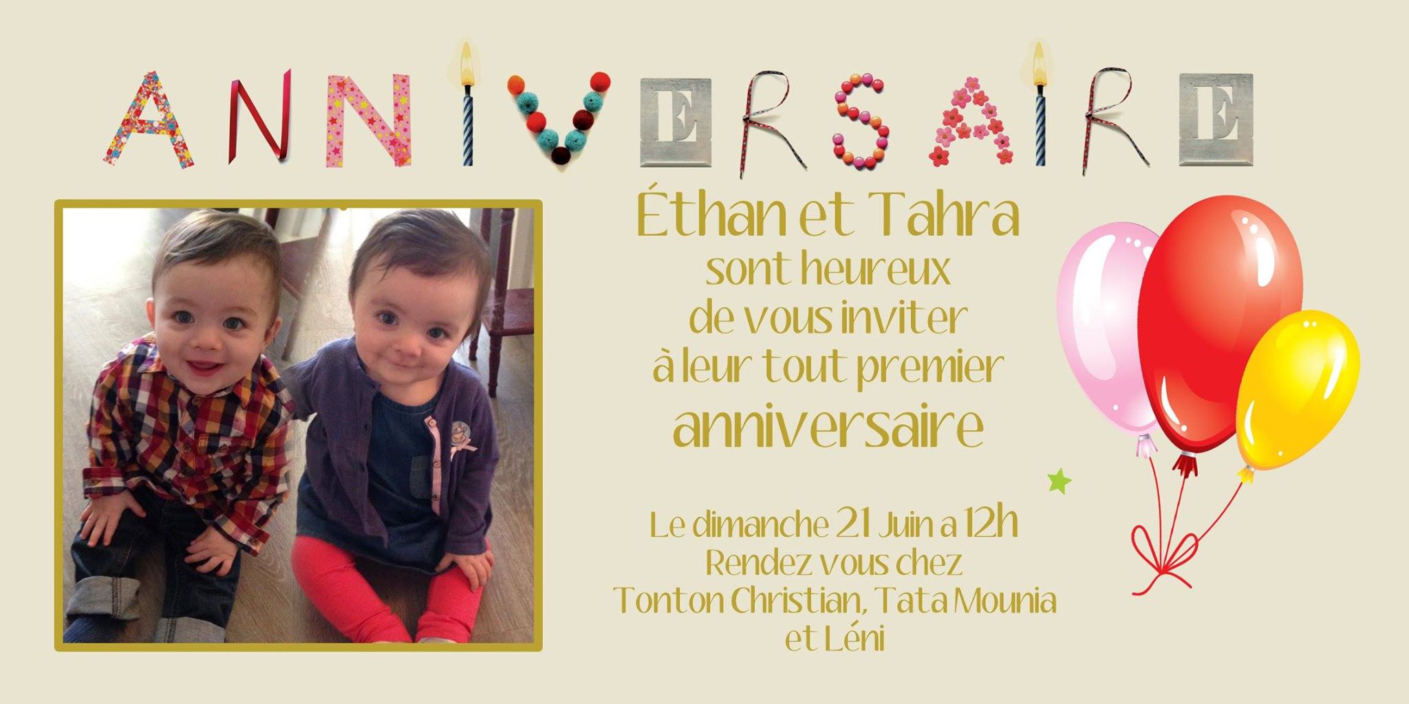 Carte anniversaire