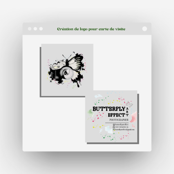 Carte de visite Butterfly Art Effect