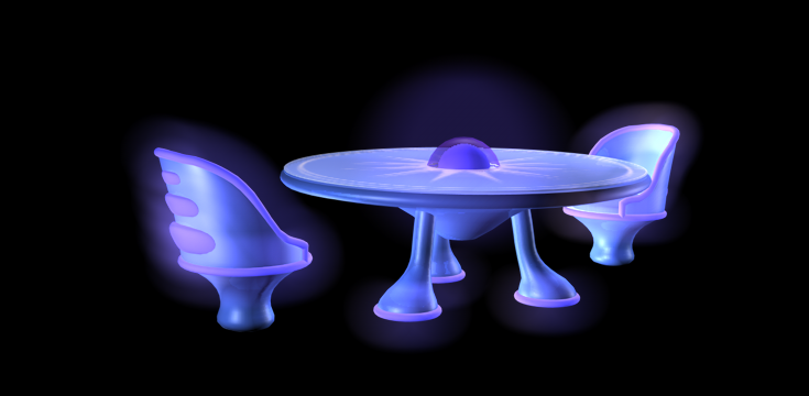 Table futuriste 3D