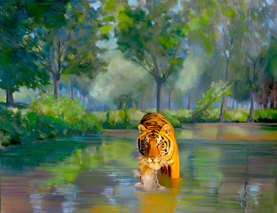 Peinture numrique tigre 2016