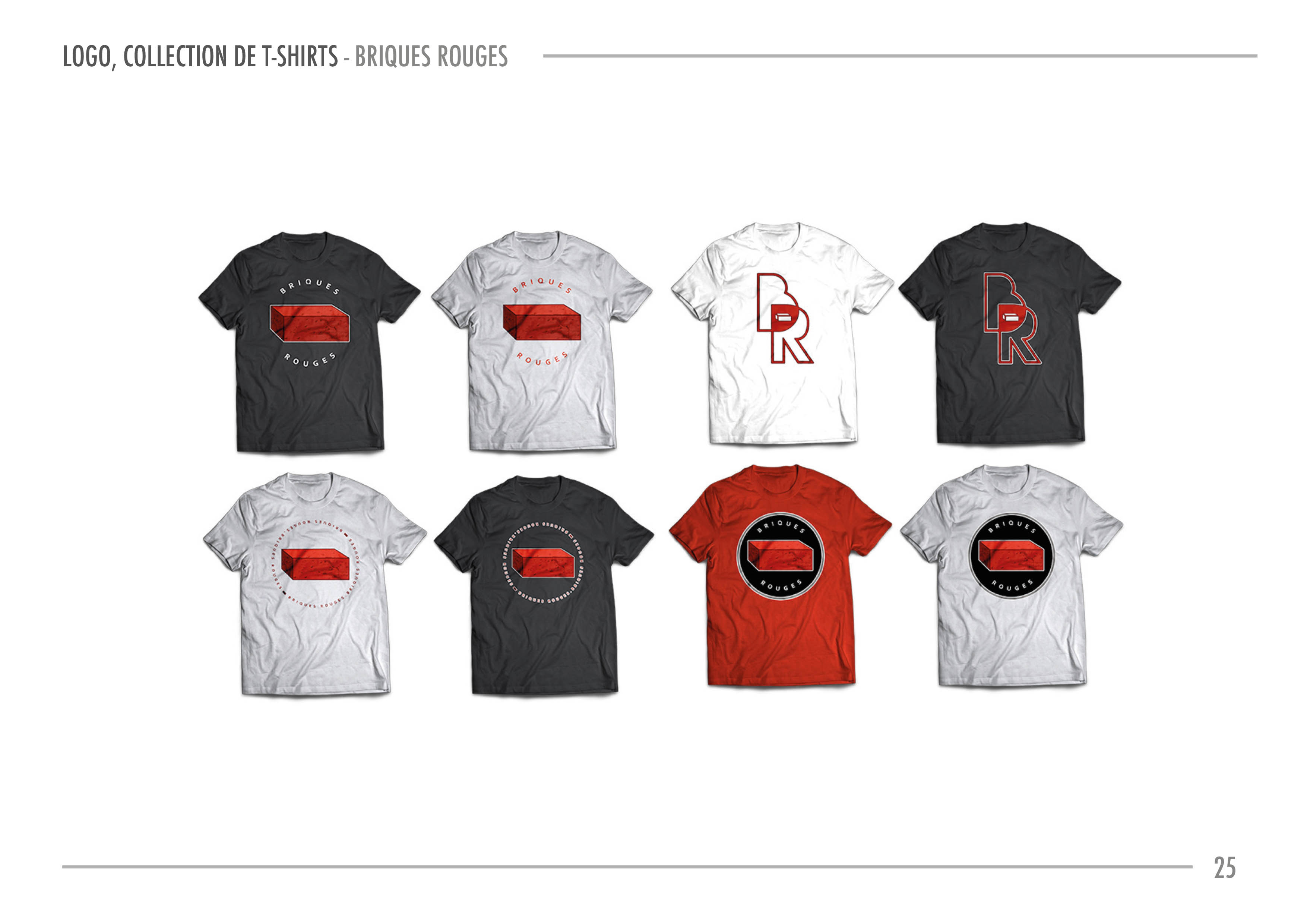 Collection de T-shirts - Briques Rouges