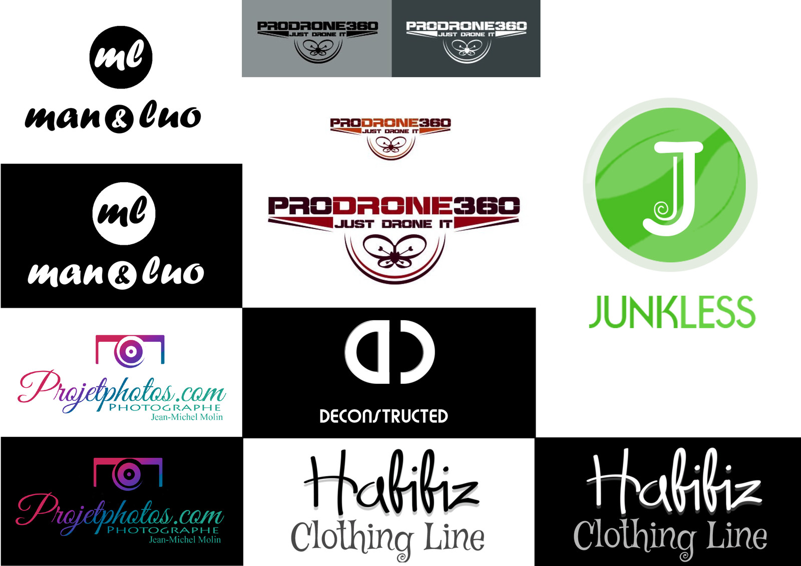 Cration de logo pour diffrents clients