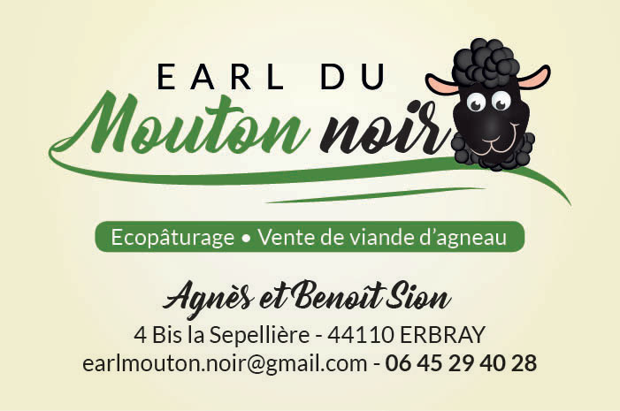 Carte de visite pour l'EARL du Mouton Noir