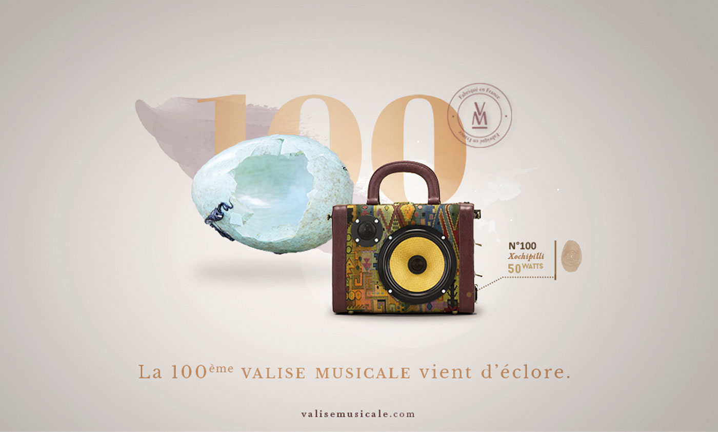 Bannire pour la promotion de la 100me Valise Musicale